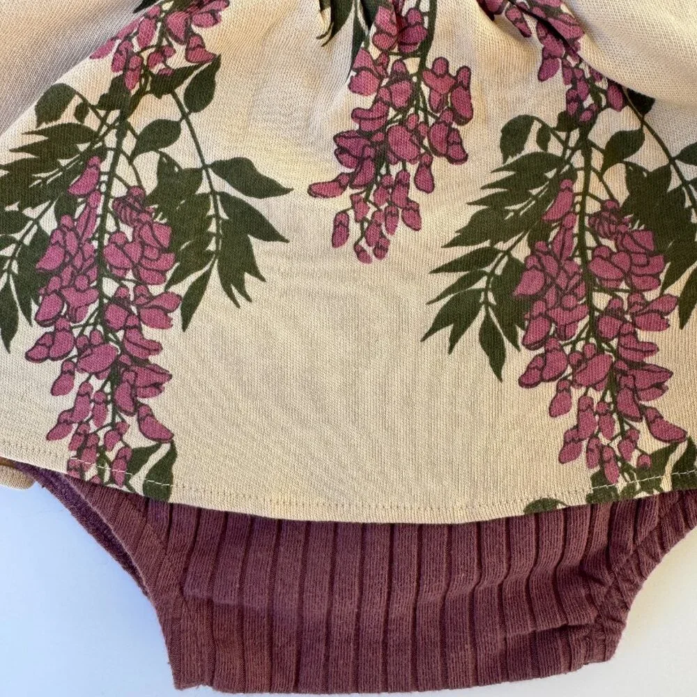 Kate Quinn Skirted Bloomer | Rib Waist, Wisteria Floral | 12–18M | NWT